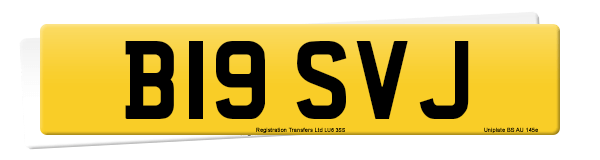 Registration number B19 SVJ